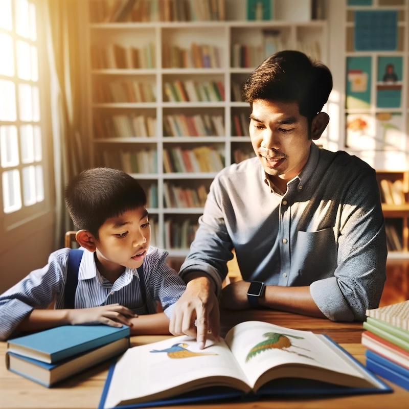College Student Tutoring A Child College Student Side Hustle: College Student Tutoring A Child | Source: DALL-E
