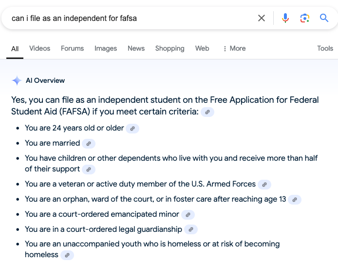 Can I File Independent For FAFSA Can I File As Independent For FAFSA?
