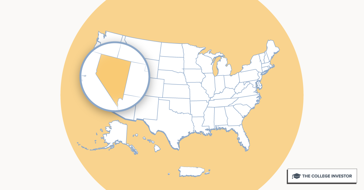 CollegeInvestor_1200x627_Infographic_ 50 + 2 Individual State Call Outs_Nevada Nevada Student Loan
