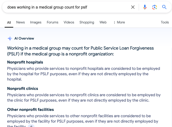 does working in a medical group count for PSLF Does Working In A Medical Group Count For PSLF?