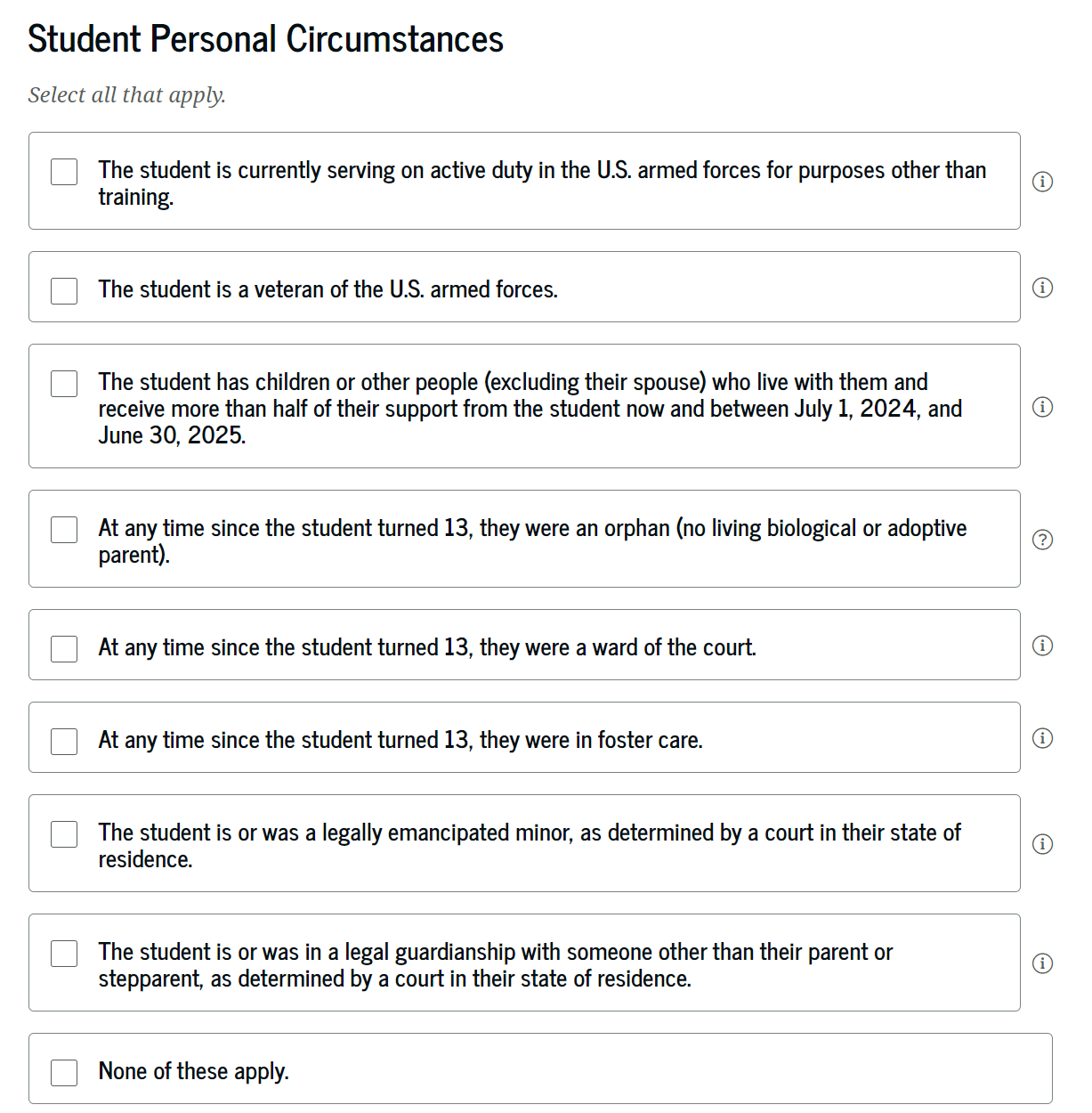 fafsa-dependent-student-questions dependent vs independent student FAFSA questions