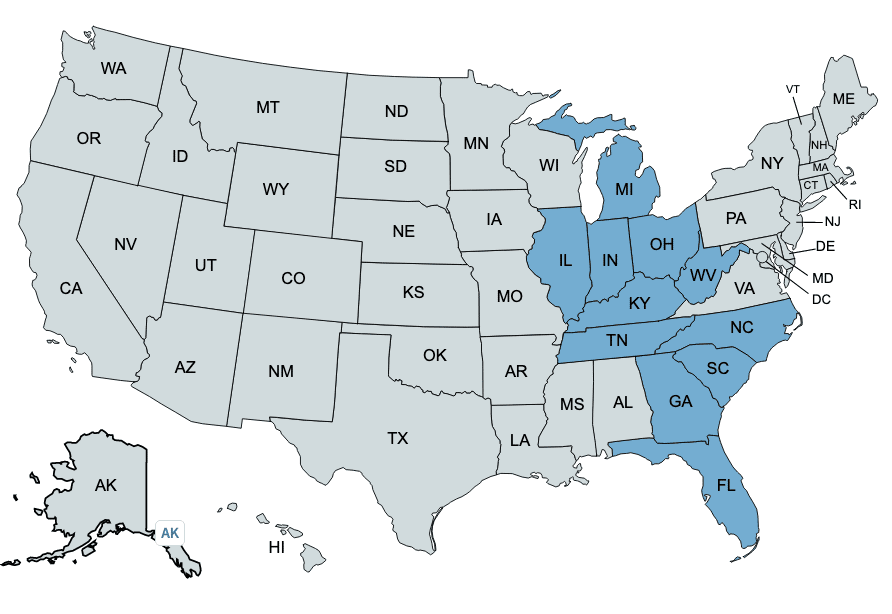 Fifth Third Bank regions Fifth Third Bank U.S. branch regions | Source: Fifth Third Bank
