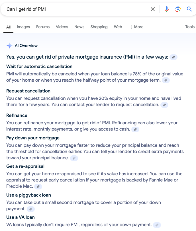 Get Rid of PMI Can I Get Rid Of PMI?