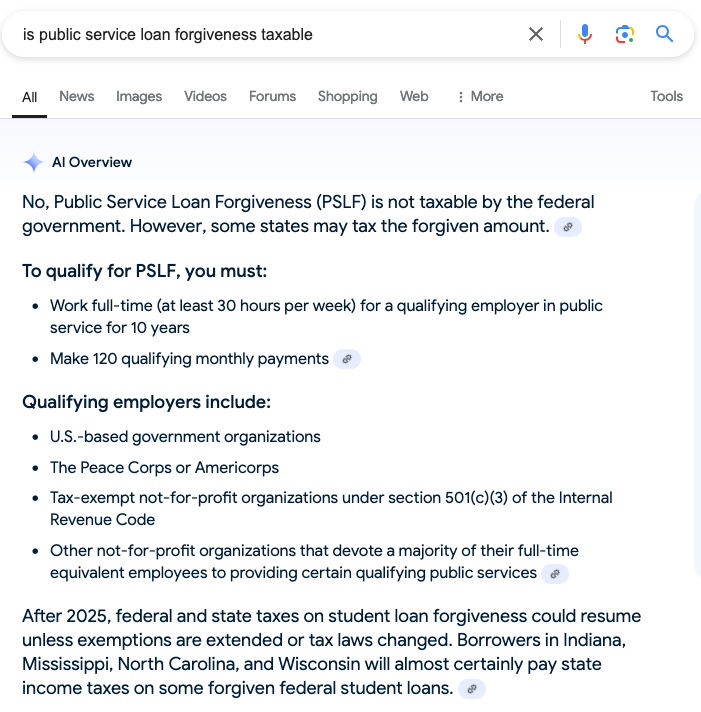 Is public service loan forgiveness taxable Is Public Service Loan Forgiveness Taxable?
