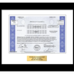 JP Morgan Chase Framed Stock Certificate