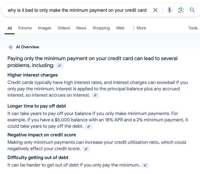 Minimum Payment Why Is It Bad To Just Make The Minimum Payment On A Credit Card?