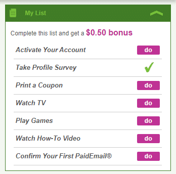 MyList Screengrab Inbox Dollars MyList Screengrab | Source: The College Investor