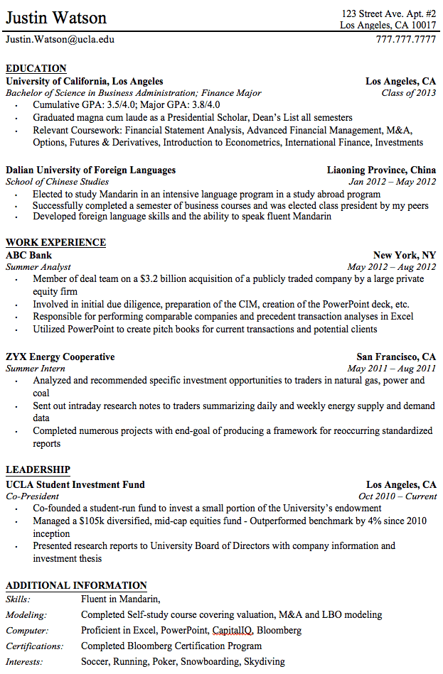 Professional Resume Professional Resume Example