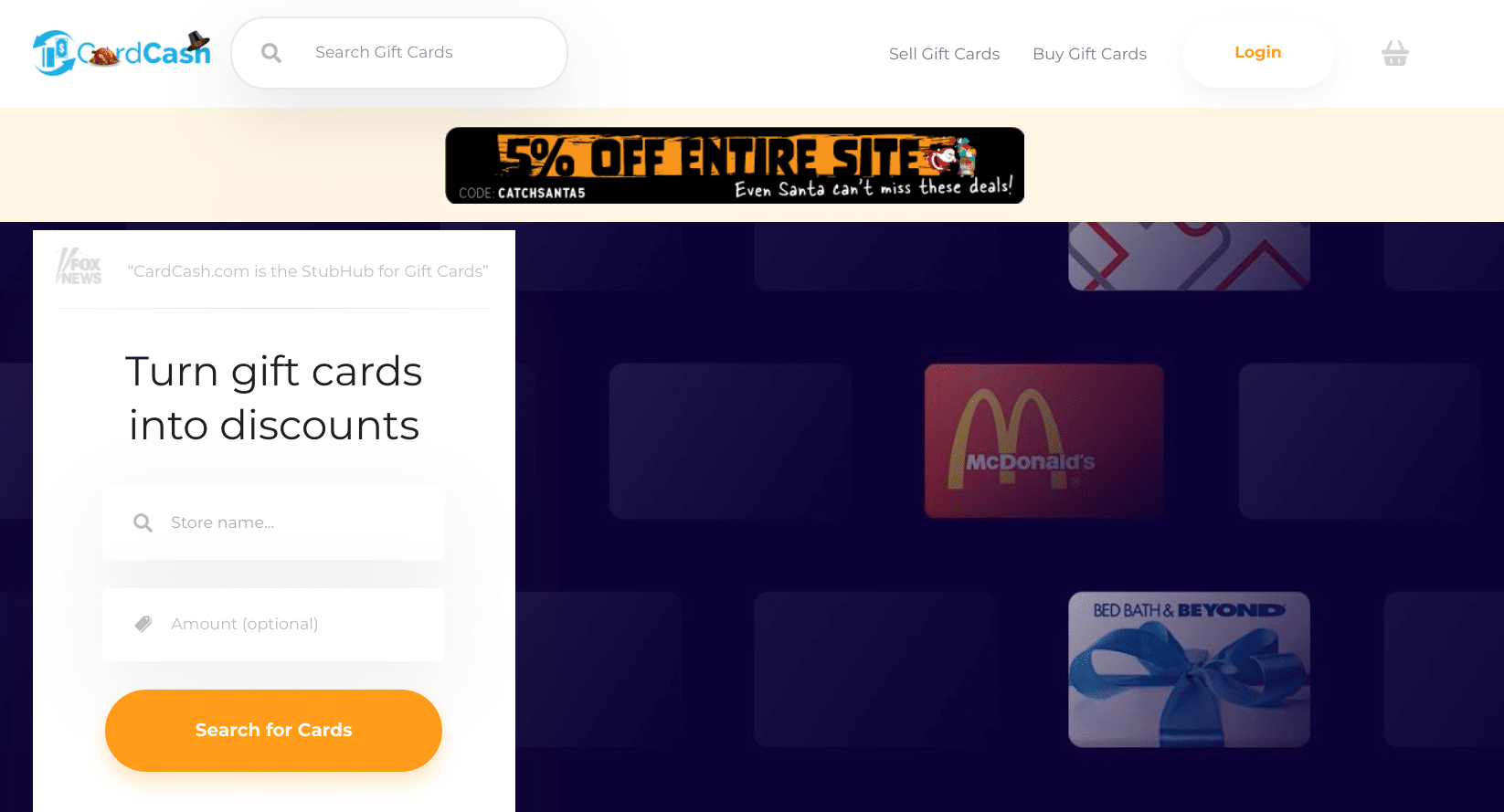 CardCash discounted gift cards: CardCash