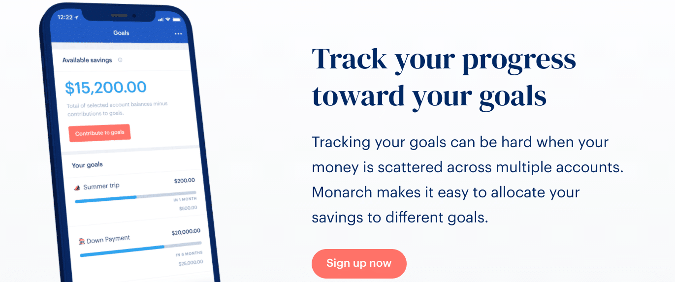 Monarch money goals Monarch Money Review: Goal Tracking | Source: Monarch