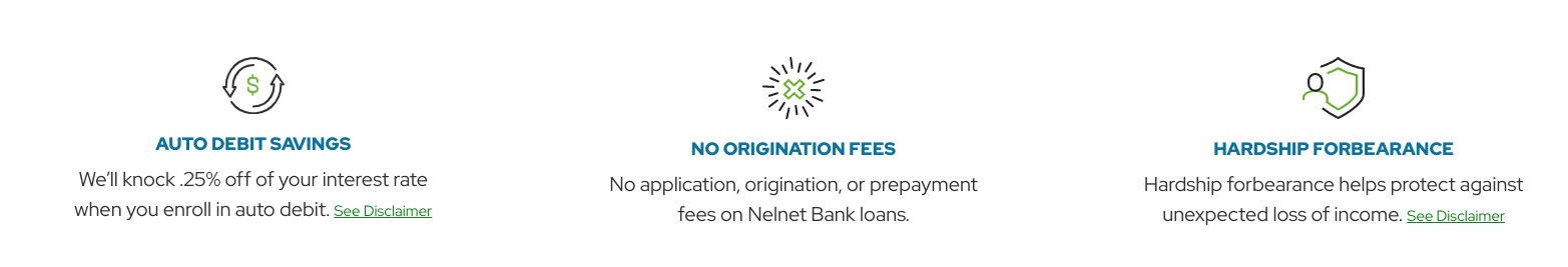 Nelnet Bank features Nelnet Bank features | Source: The College Investor