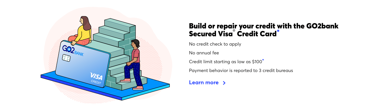 Go2bank secured credit card | Source: The College Investor