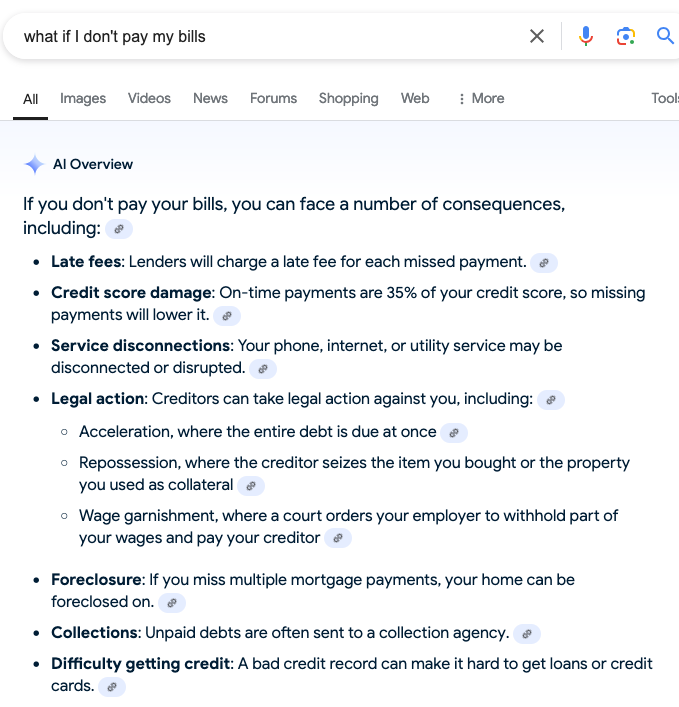 What If I Don't Pay My Bills What If I Don't Pay My Bills?